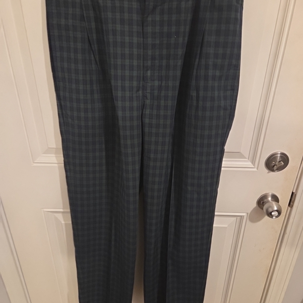 Tommy Hilfiger‎ Plaid Trousers in Navy and Forest Green